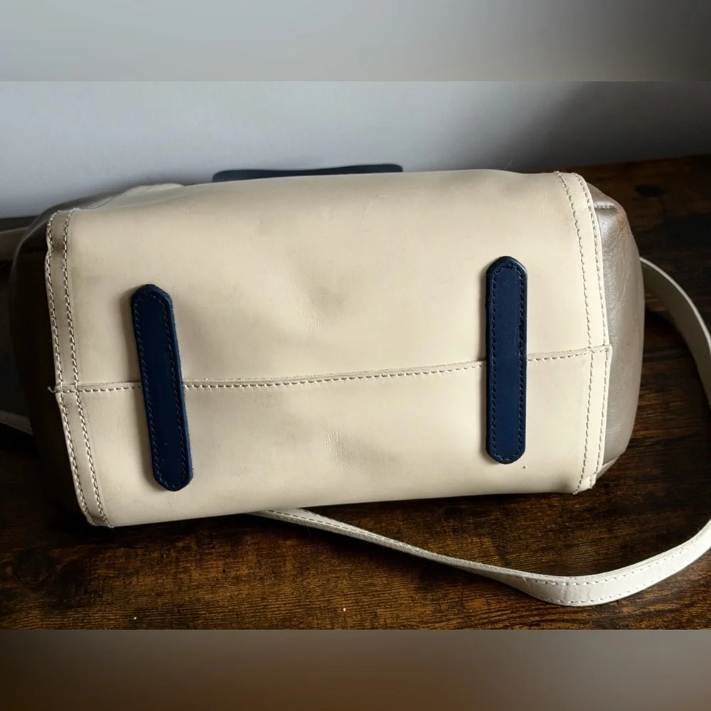 Vintage Vera Pelle Italian Leather Colorblock Tote – Made in Italy - Picture 6 of 11